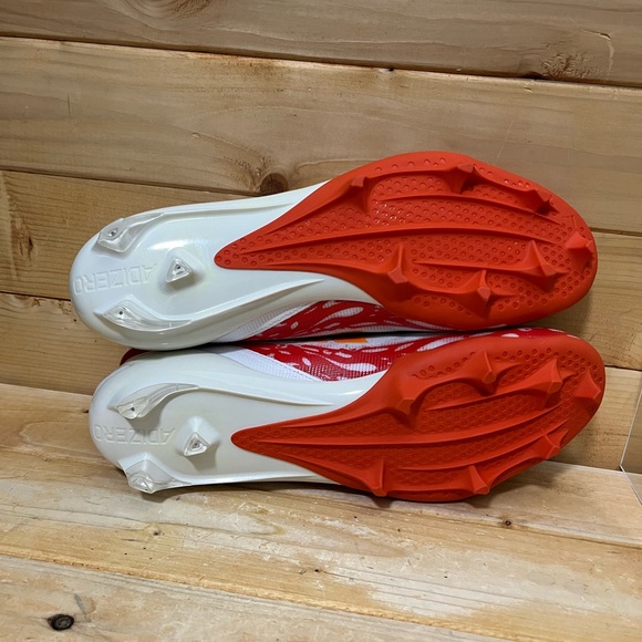 New Adidas Adizero ELECTRIC SPEED FOOTBALL CLEATS White Orange IE4424 Mens 13.5 - Picture 4 of 7